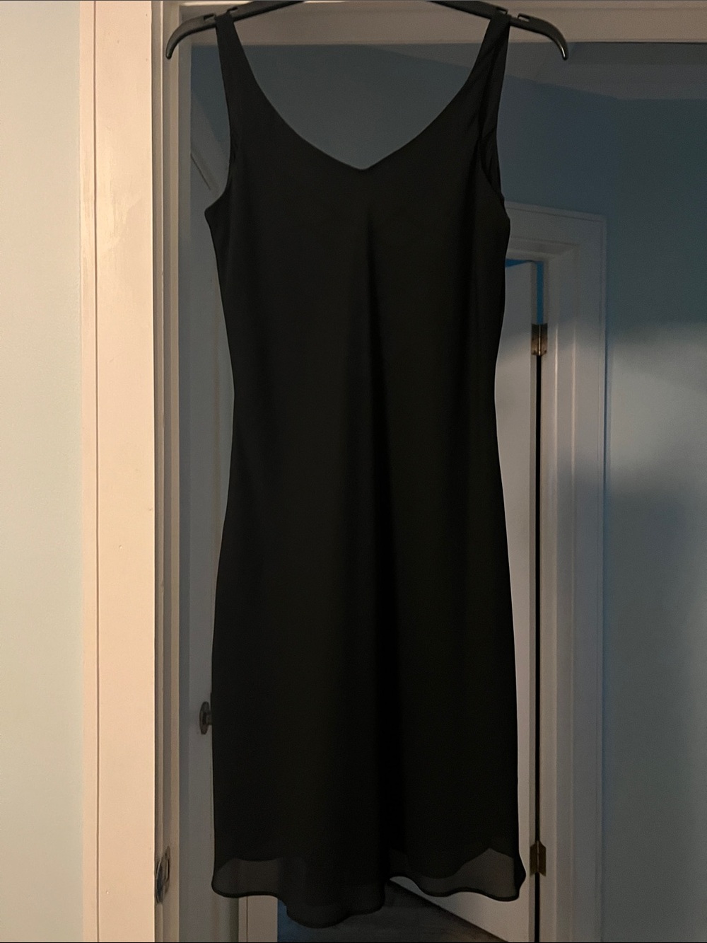 Niki Lavis Black Midi Slip Dress with V-Neck